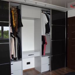 Mirror and Galaxy black wardrobe