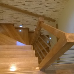 Natural oak staircase