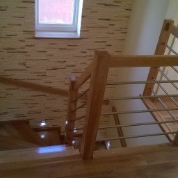 Natural oak staircase